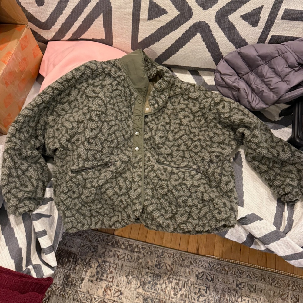 ZYIA ACTIVE Womens Cozy Patterned Teddy Jacket Fleece Size XL biterroot heidi - Picture 3 of 9